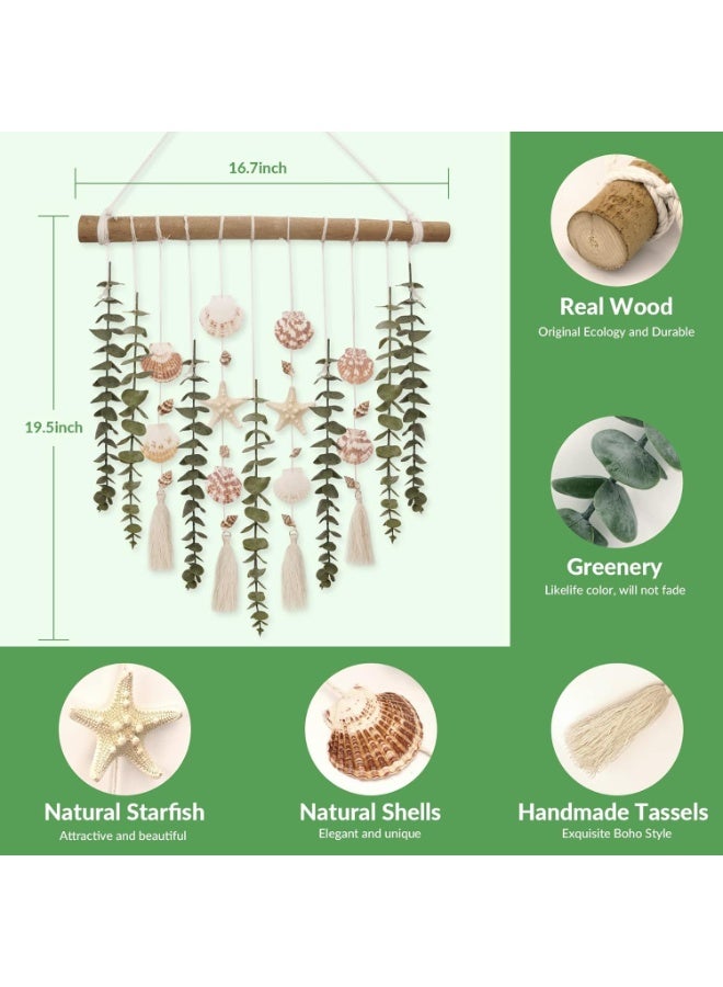 SYOSI Bathroom Wall Decor, Boho Bedroom Decors, Natural Home Decorations for Living Room Nursery, Kitchen, Natural-Looking Hanging Greenery for Home Decor, Artificial Eucalyptus Coastal Fake Plants (24") - Image 3